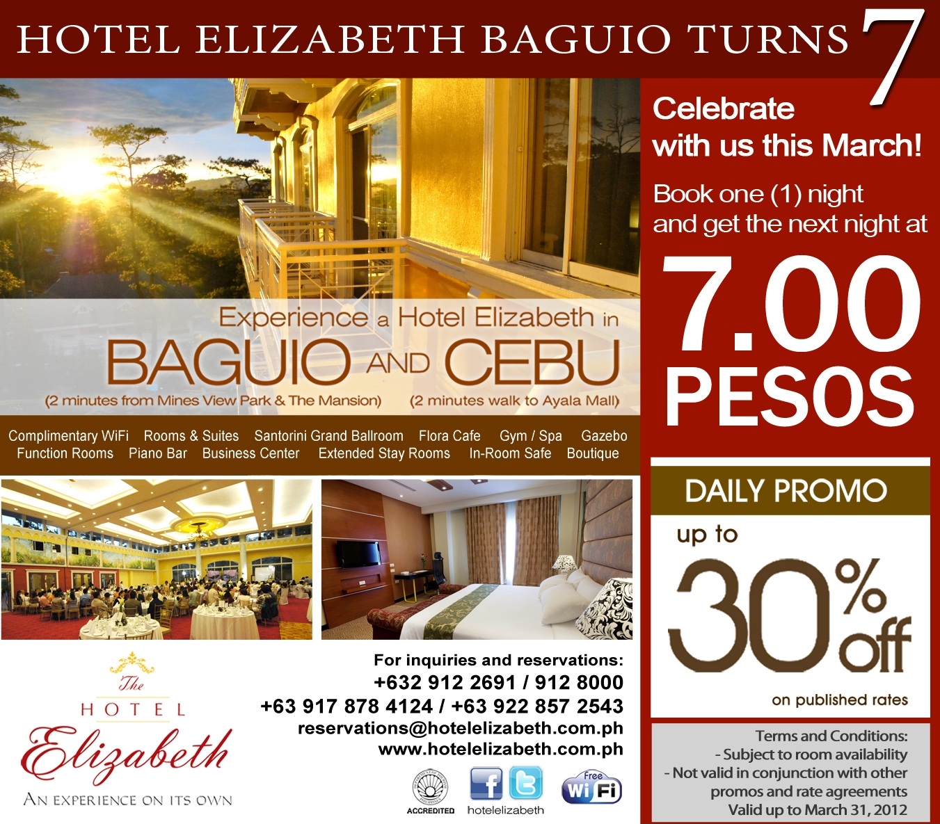 Book One Night At Hotel Elizabeth Baguio And Get The Next ...