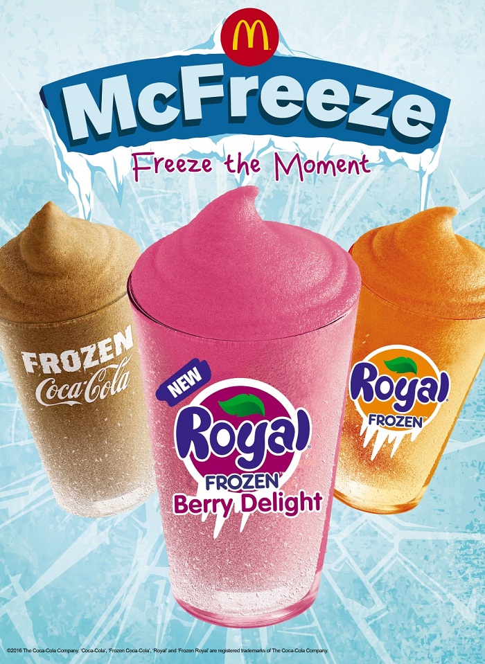 McDonald's Introduces McFreeze In Frozen Royal Berry Delight Orange