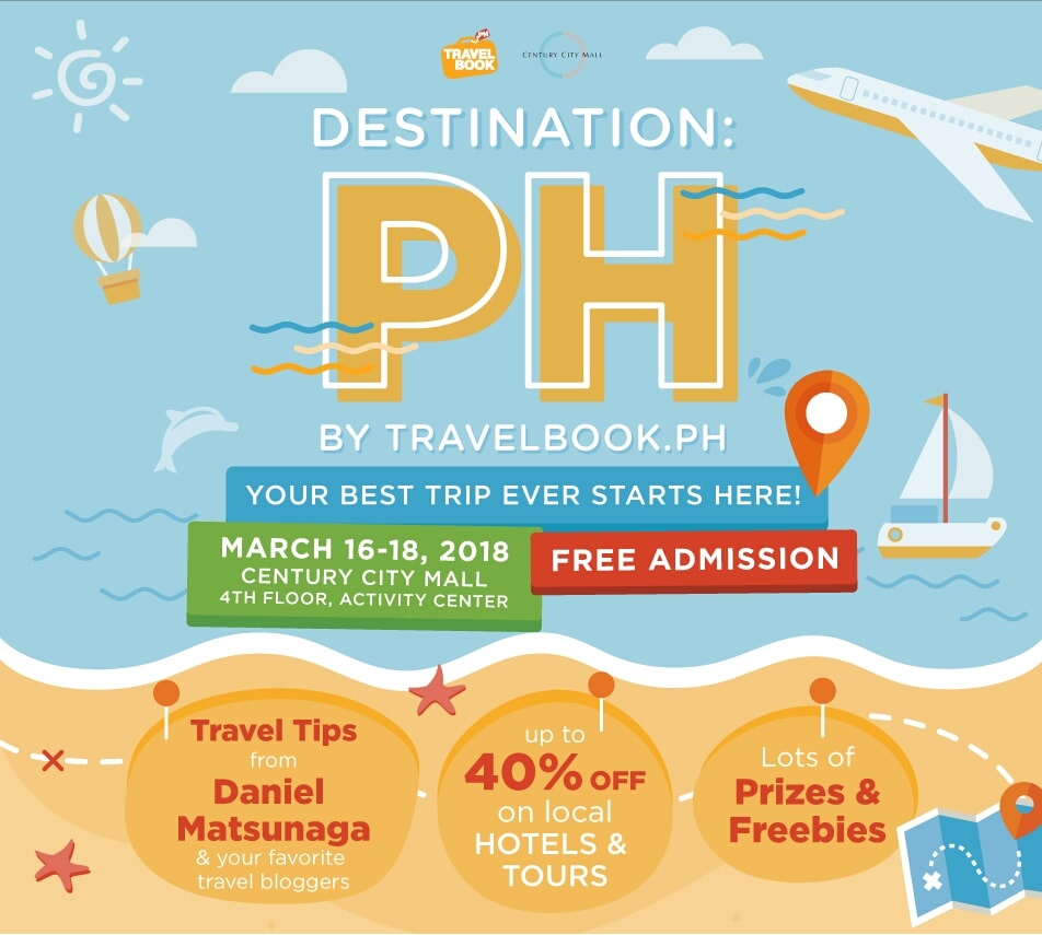 Lots of Amazing Prizes to be Given Away at TravelBook.ph’s Destination