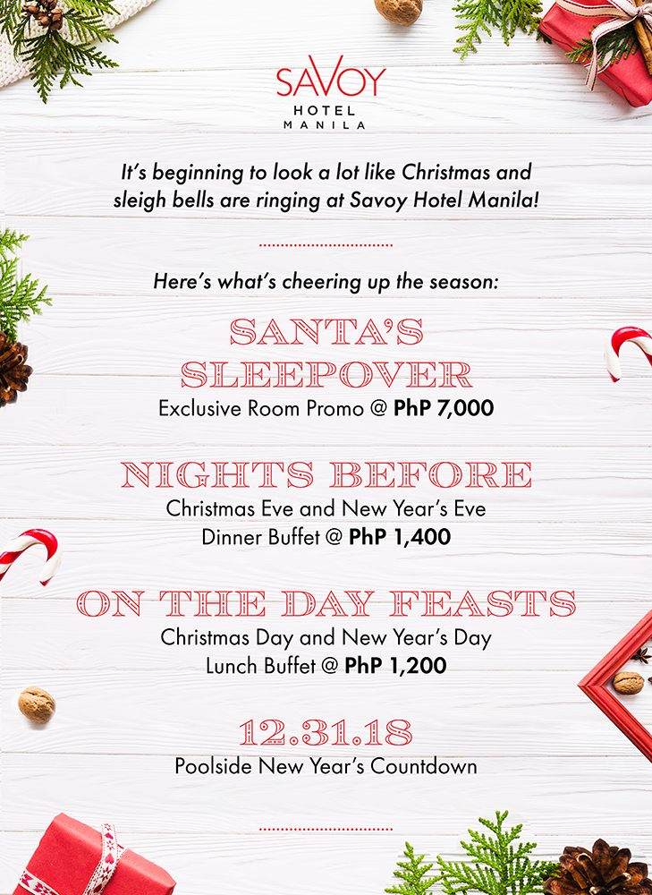 Experience A Warm, White, And Vibrant Christmas At Savoy Hotel Manila ...