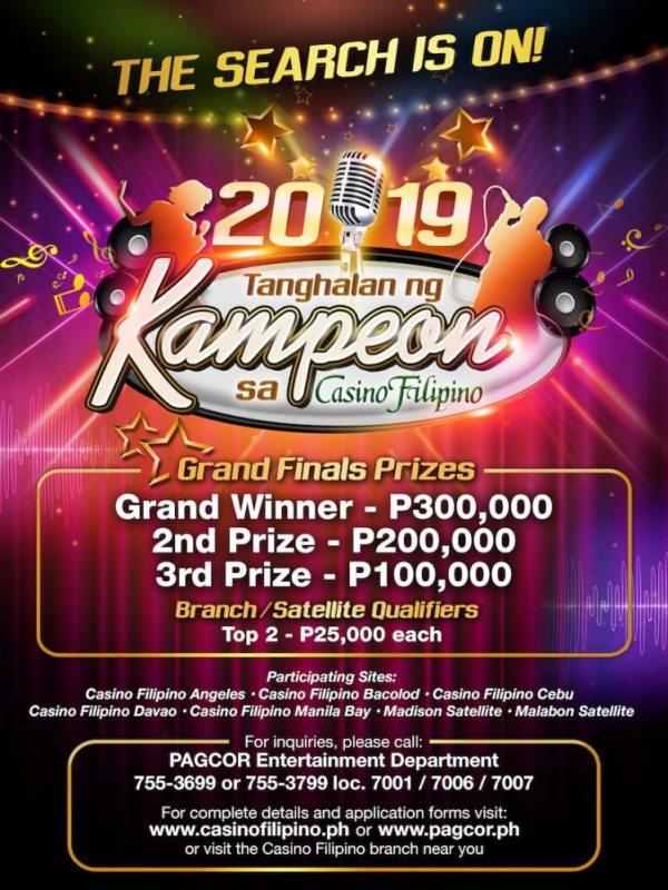 Casino Filipino Launches “Tanghalan Ng Kampeon Sa Casino Filipino 2019 ...