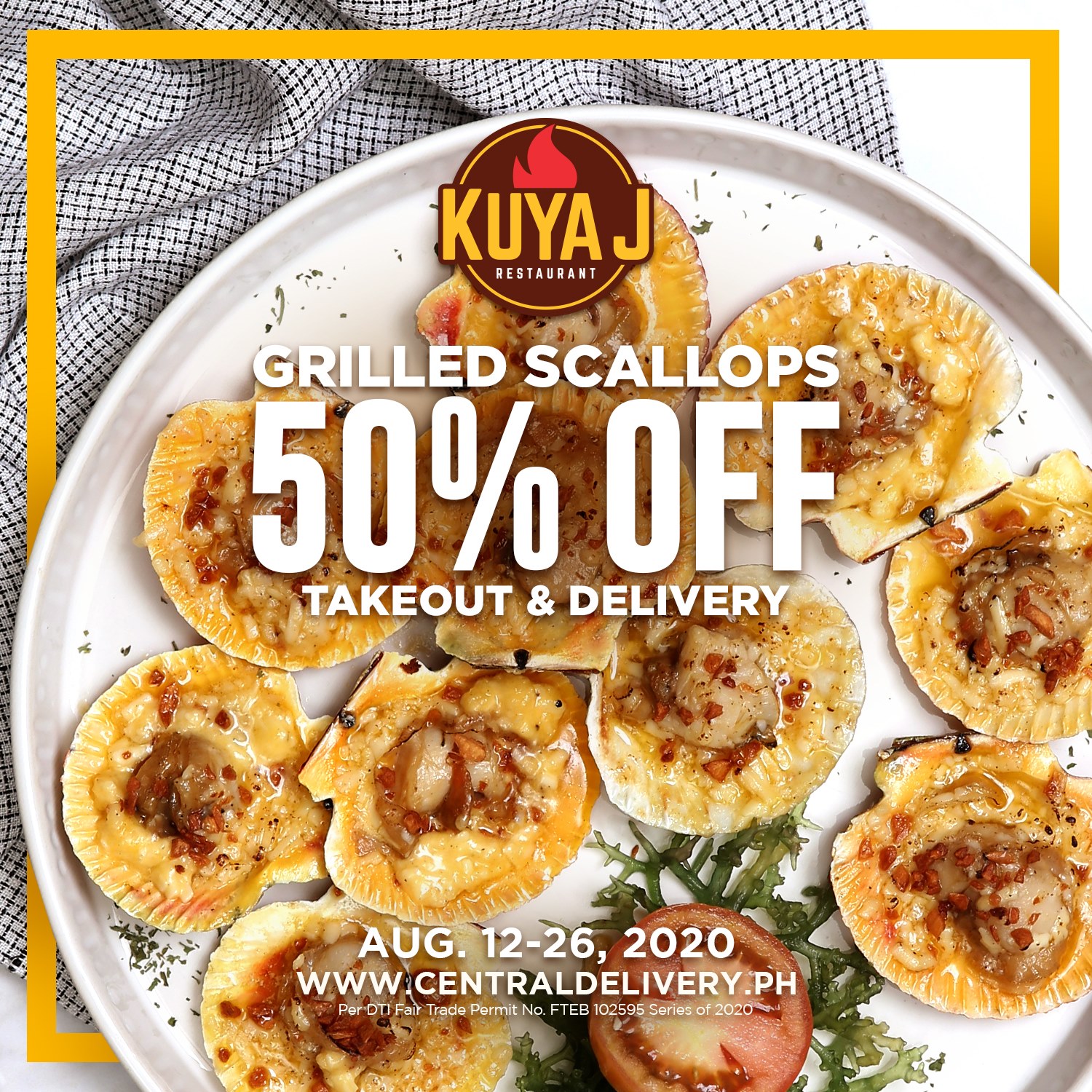Get 50 off on Kuya J Grilled Scallops Orange Magazine