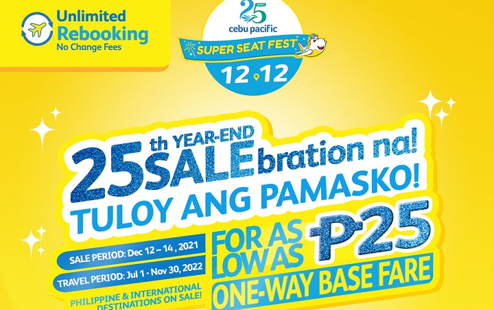 Cebu Pacific offers special PHP25 seat sale to cap off 25th anniversary ...