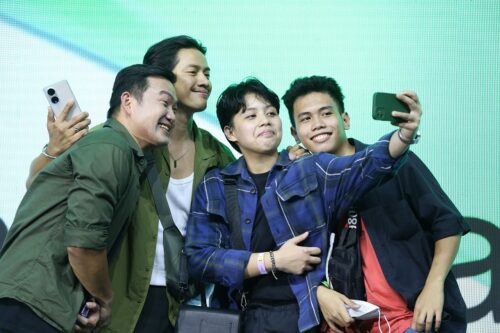 Celebrity Photographer Magic Liwanag And Content Creator David Guison Taking A Groufie With Guests