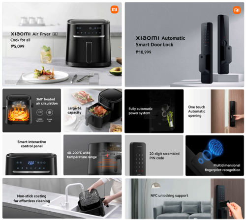 Xiaomi Smart Air Fryer Pro 4L EU and Xiaomi Automatic Smart Door Lock