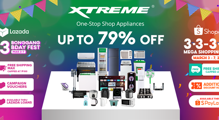 Get Up to 79% Discount from XTREME Appliances this 3.3 Shopee Mega ...
