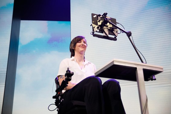 ALS Disability Advocate Erin Taylor On Lenovo Tech World 2024 Stage